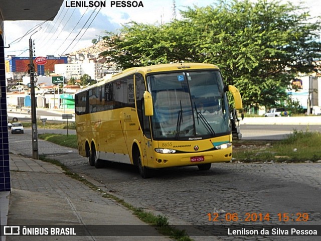 Viação Itapemirim 8655 na cidade de Caruaru, Pernambuco, Brasil, por Lenilson da Silva Pessoa. ID da foto: 11031885.