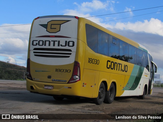 Empresa Gontijo de Transportes 18030 na cidade de Taquaritinga do Norte, Pernambuco, Brasil, por Lenilson da Silva Pessoa. ID da foto: 11032353.