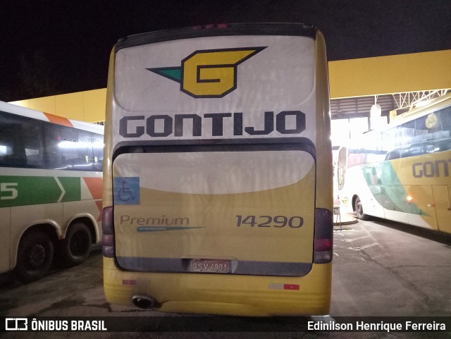 Empresa Gontijo de Transportes 14290 na cidade de Perdões, Minas Gerais, Brasil, por Edinilson Henrique Ferreira. Número da foto: #11032554.