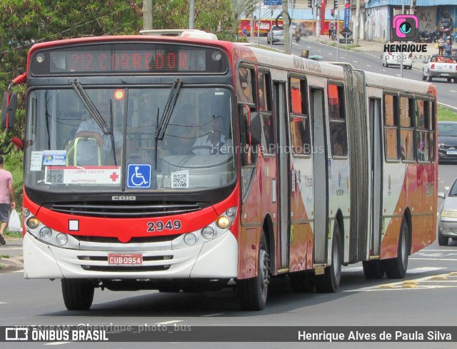 Itajaí Transportes Coletivos 2949 na cidade de Campinas, São Paulo, Brasil, por Henrique Alves de Paula Silva. ID da foto: 11033770.