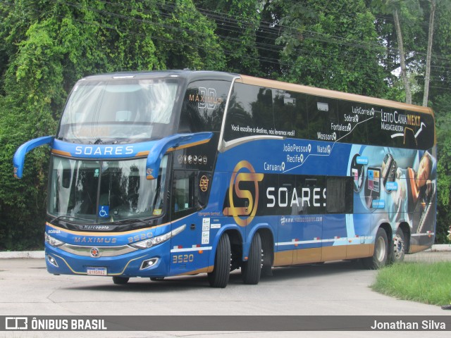 Soares Turismo e Fretamento 3520 na cidade de Recife, Pernambuco, Brasil, por Jonathan Silva. ID da foto: 11033715.