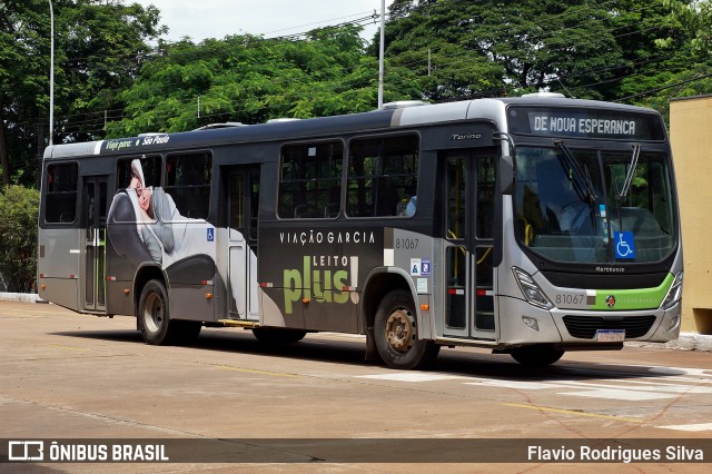 Viação Garcia 81067 na cidade de Maringá, Paraná, Brasil, por Flavio Rodrigues Silva. ID da foto: 11033416.