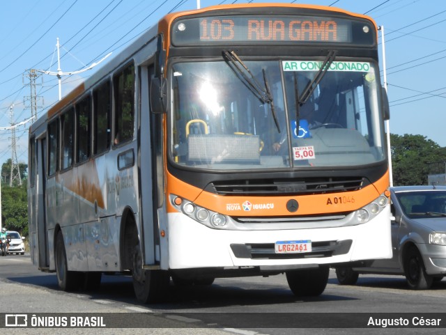 Viação São José A01046 na cidade de Nova Iguaçu, Rio de Janeiro, Brasil, por Augusto César. Número da foto: #11034243.