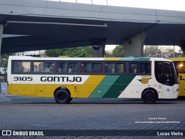 Empresa Gontijo de Transportes 3105 na cidade de Belo Horizonte, Minas Gerais, Brasil, por Lucas Vieira. ID da foto: 11034120.