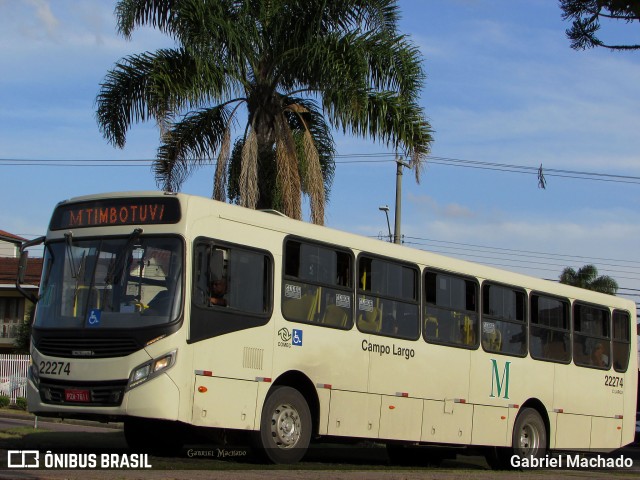 Empresa de Ônibus Campo Largo 22274 na cidade de Curitiba, Paraná, Brasil, por Gabriel Machado. Número da foto: #11034986.