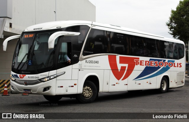 Viação Teresópolis RJ 203.040 na cidade de Rio de Janeiro, Rio de Janeiro, Brasil, por Leonardo Fidelli. ID da foto: 11036533.