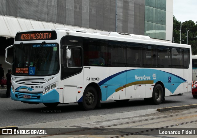 Auto Viação Vera Cruz - Belford Roxo RJ 112.059 na cidade de Rio de Janeiro, Rio de Janeiro, Brasil, por Leonardo Fidelli. ID da foto: 11036571.