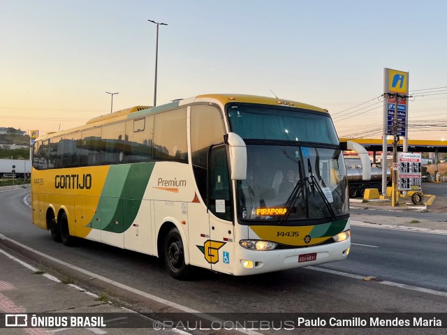 Empresa Gontijo de Transportes 14435 na cidade de Contagem, Minas Gerais, Brasil, por Paulo Camillo Mendes Maria. ID da foto: 11037669.