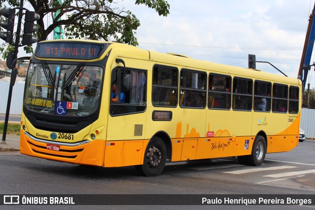 Viação Globo 20681 na cidade de Belo Horizonte, Minas Gerais, Brasil, por Paulo Henrique Pereira Borges. Número da foto: #11036344.