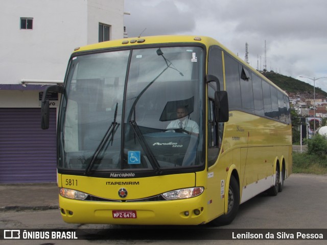 Viação Itapemirim 5811 na cidade de Caruaru, Pernambuco, Brasil, por Lenilson da Silva Pessoa. ID da foto: 11037193.