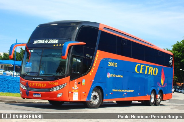 Viação Cetro 20015 na cidade de São Paulo, São Paulo, Brasil, por Paulo Henrique Pereira Borges. Número da foto: #11036393.