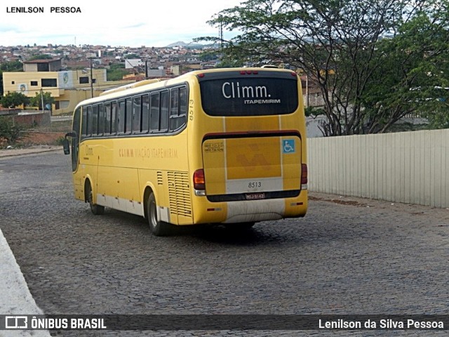 Viação Itapemirim 8513 na cidade de Caruaru, Pernambuco, Brasil, por Lenilson da Silva Pessoa. ID da foto: 11037031.