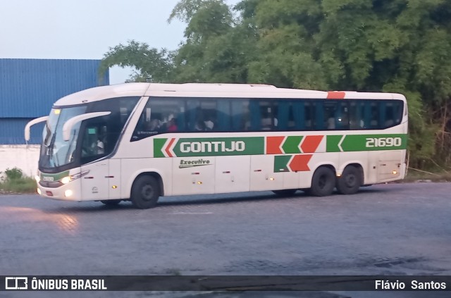 Empresa Gontijo de Transportes 21690 na cidade de Cruz das Almas, Bahia, Brasil, por Flávio  Santos. ID da foto: 11038723.