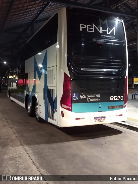 Empresa de Ônibus Nossa Senhora da Penha 61270 na cidade de Embu das Artes, São Paulo, Brasil, por Fábio Paixão. Número da foto: #11038001.