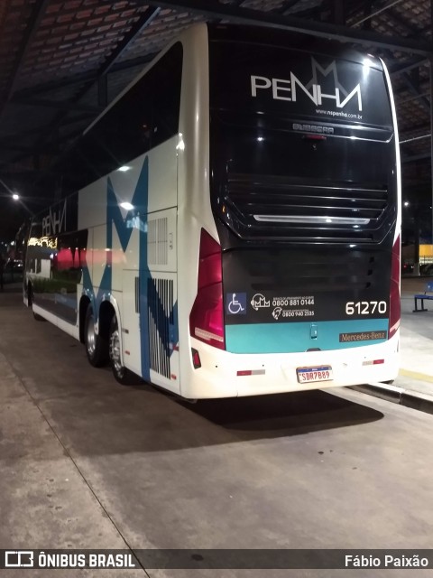 Empresa de Ônibus Nossa Senhora da Penha 61270 na cidade de Embu das Artes, São Paulo, Brasil, por Fábio Paixão. ID da foto: 11038001.