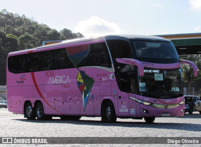 Nova América Turismo 2500 na cidade de Juiz de Fora, Minas Gerais, Brasil, por Diego Oliveira. Número da foto: #11040376.