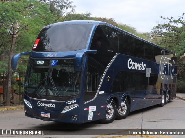 Viação Cometa 721304 na cidade de São Paulo, São Paulo, Brasil, por Lucas Adriano Bernardino. ID da foto: 11039851.