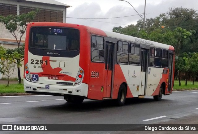 Expresso CampiBus 2291 na cidade de Campinas, São Paulo, Brasil, por Diego Cardoso da Silva. Número da foto: #11037980.