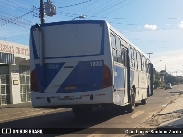 Transvida Transporte Coletivo 1833 na cidade de Ji-Paraná, Rondônia, Brasil, por Gian Lucas  Santana Zardo. ID da foto: 11038134.