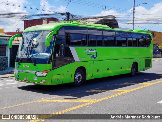 TRACOPA - Transportes Costarricenses Panameños 104 na cidade de San José, San José, Costa Rica, por Andrés Martínez Rodríguez. ID da foto: 11042699.