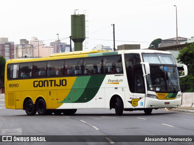 Empresa Gontijo de Transportes 11990 na cidade de Belo Horizonte, Minas Gerais, Brasil, por Alexandre Promenzio. ID da foto: 11043439.