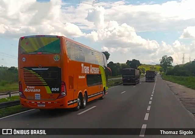 Empresa de Transporte Coletivo Trans Acreana 806 na cidade de Queimados, Rio de Janeiro, Brasil, por Thomaz Sigolo. ID da foto: 11041990.