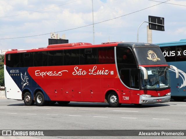 Expresso São Luiz 7280 na cidade de São Paulo, São Paulo, Brasil, por Alexandre Promenzio. Número da foto: #11043401.