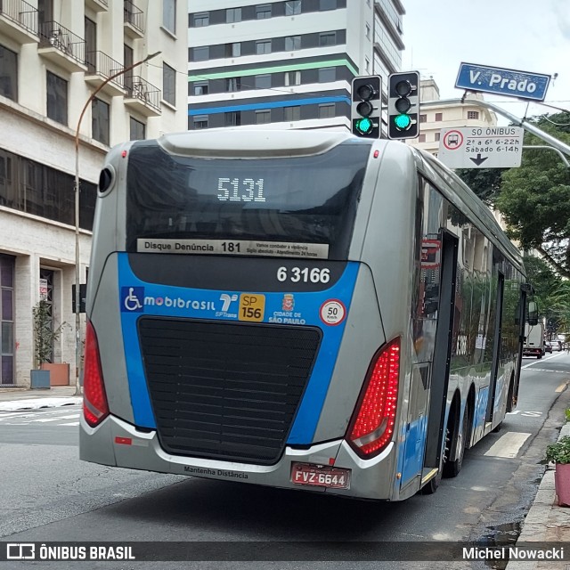 Viação Paratodos > São Jorge > Metropolitana São Paulo > Mobibrasil 6 3166 na cidade de São Paulo, São Paulo, Brasil, por Michel Nowacki. Número da foto: #11043543.