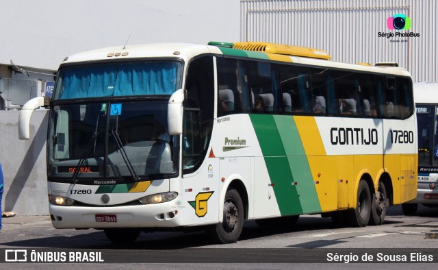 Empresa Gontijo de Transportes 17280 na cidade de Rio de Janeiro, Rio de Janeiro, Brasil, por Sérgio de Sousa Elias. ID da foto: 11041370.