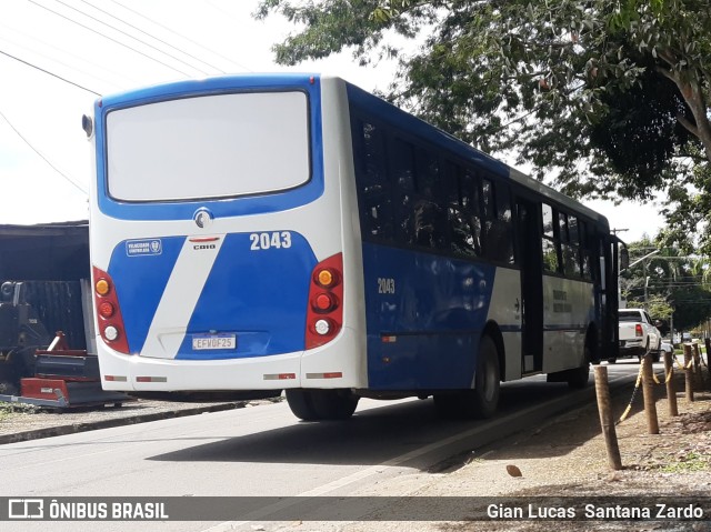 Transvida Transporte Coletivo 2043 na cidade de Ji-Paraná, Rondônia, Brasil, por Gian Lucas  Santana Zardo. Número da foto: #11042419.