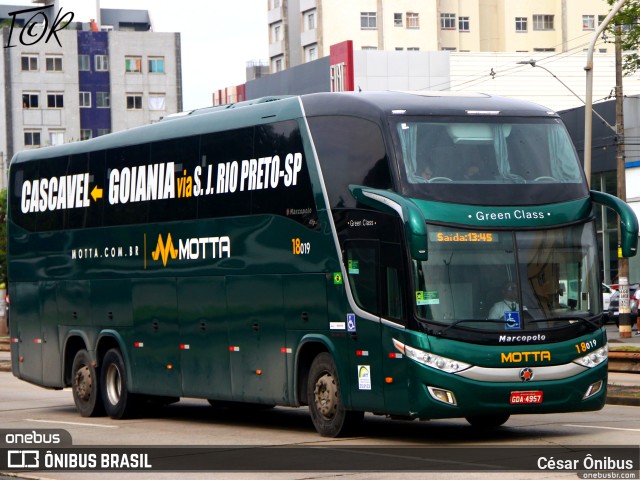Viação Motta 18019 na cidade de Belo Horizonte, Minas Gerais, Brasil, por César Ônibus. Número da foto: #11043312.