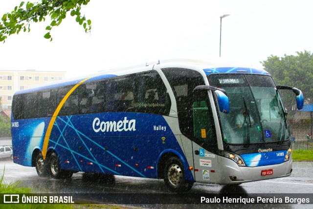 Viação Cometa 14103 na cidade de Resende, Rio de Janeiro, Brasil, por Paulo Henrique Pereira Borges. ID da foto: 11046088.