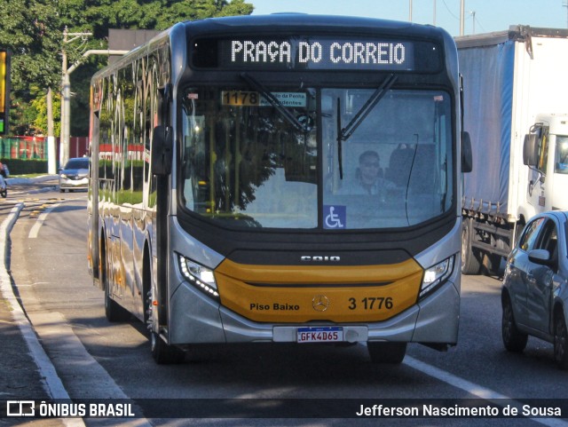 Viação Metrópole Paulista - Zona Leste 3 1776 na cidade de São Paulo, São Paulo, Brasil, por Jefferson Nascimento de Sousa. ID da foto: 11045152.