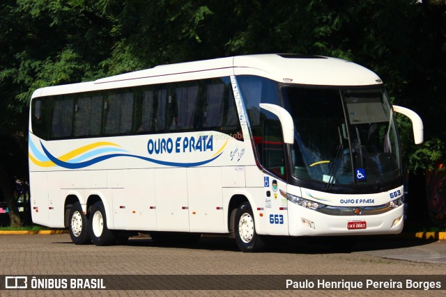 Viação Ouro e Prata 663 na cidade de São Paulo, São Paulo, Brasil, por Paulo Henrique Pereira Borges. Número da foto: #11045971.