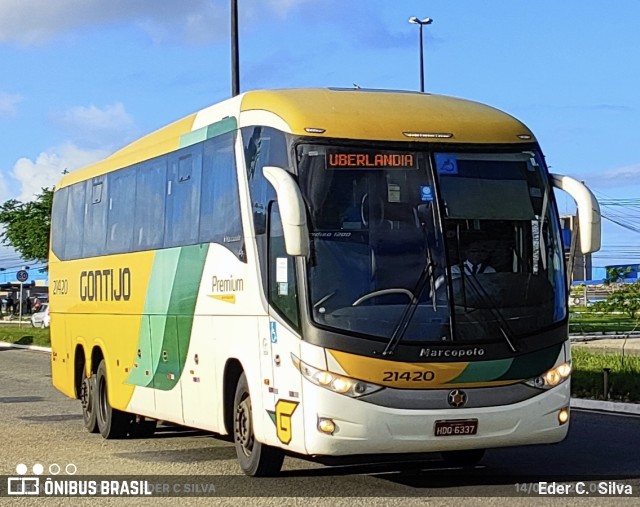 Empresa Gontijo de Transportes 21420 na cidade de Aracaju, Sergipe, Brasil, por Eder C.  Silva. Número da foto: #11044950.