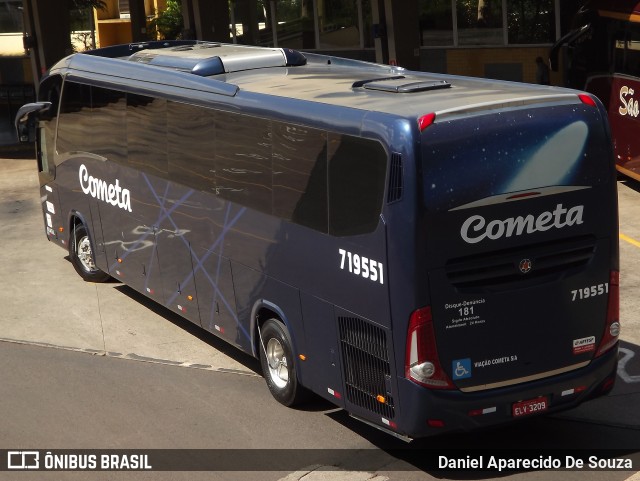 Viação Cometa 719551 na cidade de Ribeirão Preto, São Paulo, Brasil, por Daniel Aparecido De Souza. ID da foto: 11045800.