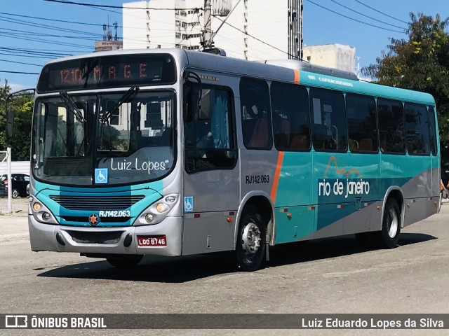 Expresso Rio de Janeiro RJ 142.063 na cidade de Niterói, Rio de Janeiro, Brasil, por Luiz Eduardo Lopes da Silva. ID da foto: 11045660.