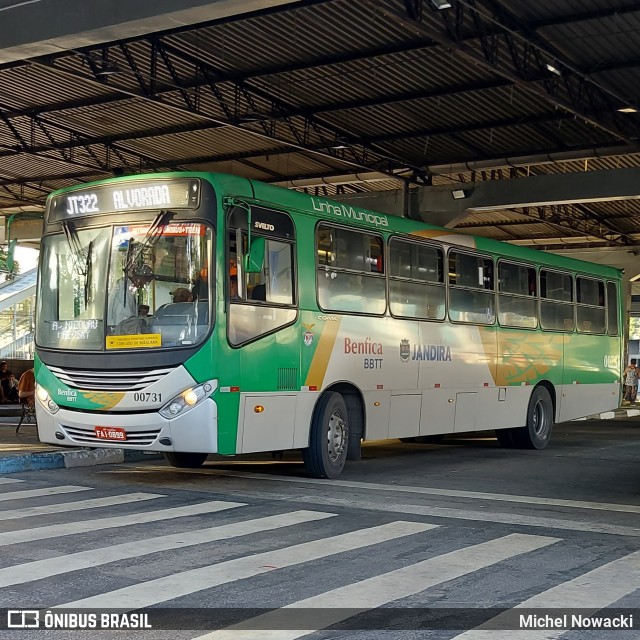 BBTT - Benfica Barueri Transporte e Turismo 00731 na cidade de Jandira, São Paulo, Brasil, por Michel Nowacki. ID da foto: 11048315.