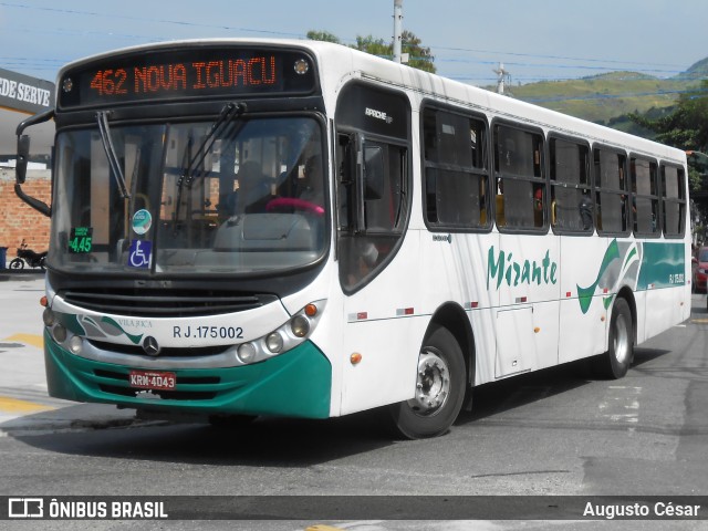 Viação Mirante RJ 175.002 na cidade de Nova Iguaçu, Rio de Janeiro, Brasil, por Augusto César. ID da foto: 11046344.