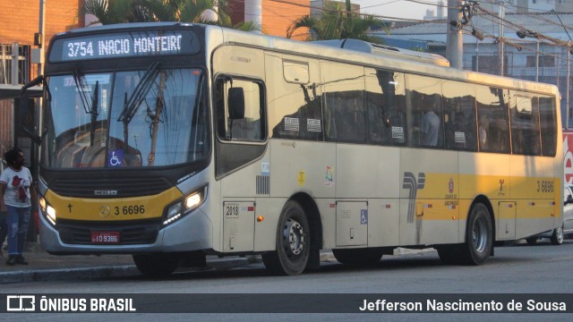 Transunião Transportes 3 6696 na cidade de São Paulo, São Paulo, Brasil, por Jefferson Nascimento de Sousa. ID da foto: 11046710.