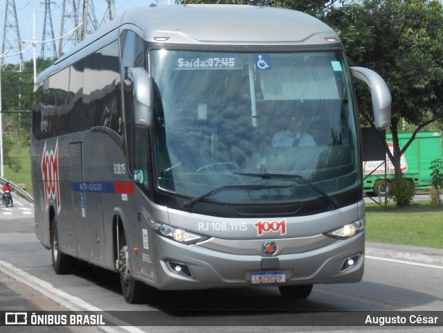 Auto Viação 1001 RJ 108.1115 na cidade de Nova Iguaçu, Rio de Janeiro, Brasil, por Augusto César. ID da foto: 11046357.