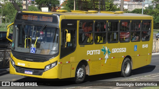 VCG - Viação Campos Gerais 1549 na cidade de Ponta Grossa, Paraná, Brasil, por Busologia Gabrielística. ID da foto: 11046990.