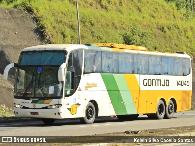 Empresa Gontijo de Transportes 14045 na cidade de Três Corações, Minas Gerais, Brasil, por Kelvin Silva Caovila Santos. ID da foto: 11048071.