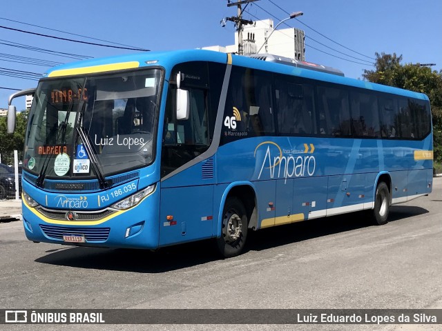 Viação Nossa Senhora do Amparo RJ 186.035 na cidade de Niterói, Rio de Janeiro, Brasil, por Luiz Eduardo Lopes da Silva. ID da foto: 11049798.