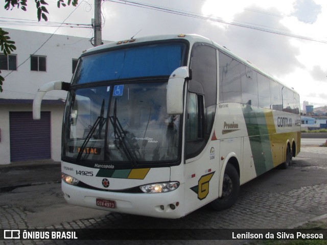 Empresa Gontijo de Transportes 14925 na cidade de Caruaru, Pernambuco, Brasil, por Lenilson da Silva Pessoa. ID da foto: 11050124.