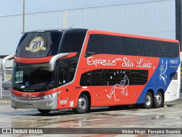 Expresso São Luiz 9090 na cidade de Goiânia, Goiás, Brasil, por Victor Hugo  Ferreira Soares. Número da foto: #11050168.