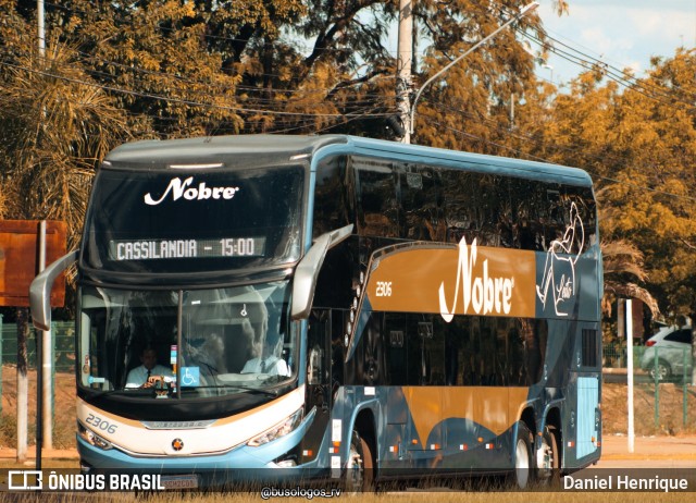 Nobre Transporte Turismo 2306 na cidade de Campo Grande, Mato Grosso do Sul, Brasil, por Daniel Henrique. ID da foto: 11049761.