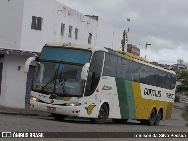 Empresa Gontijo de Transportes 17355 na cidade de Caruaru, Pernambuco, Brasil, por Lenilson da Silva Pessoa. ID da foto: 11050206.