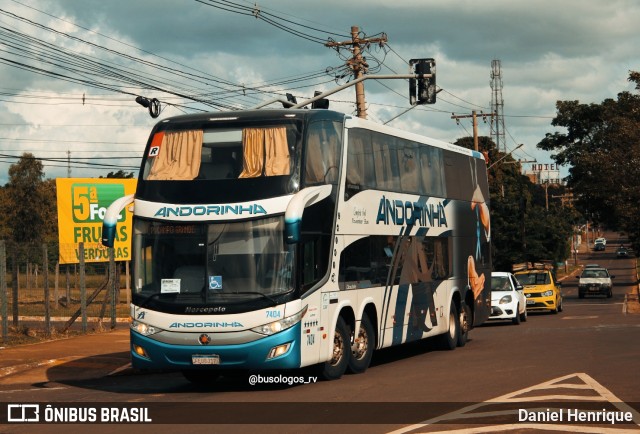 Empresa de Transportes Andorinha 7404 na cidade de Campo Grande, Mato Grosso do Sul, Brasil, por Daniel Henrique. ID da foto: 11049926.