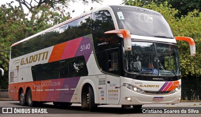 Auto Viação Gadotti 5140 na cidade de São Paulo, São Paulo, Brasil, por Cristiano Soares da Silva. ID da foto: 11050263.